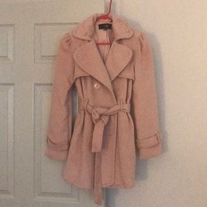 Women’s Pink Pea Coat Forever 21